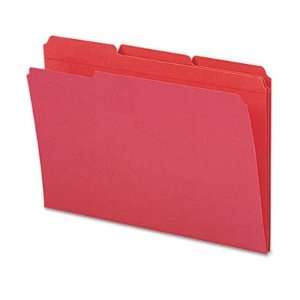  File Folders, 1/3 Cut, Reinforced Top tab, Legal, Red, 100 