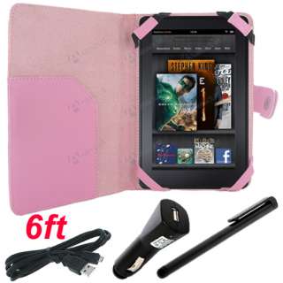 for Kindle Fire   Folio Carry Case Cover / USB Cable Cord / Car 
