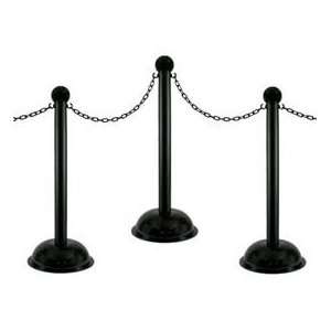 Stanchion Kit   Black   4pk 30 Of 2 Hd Chain W/ C Hooks Incl.   3 