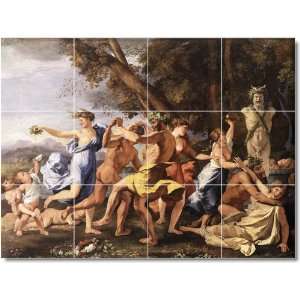  Nicholas Poussin Mythology Backsplash Tile Mural 9  36x48 