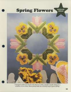Spring Flowers 10 Wreath Pansy Plastic Canvas Pattern  