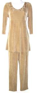 Slinky Brand Spotted Chameleon Tunic and Pants BEIGE/XS  