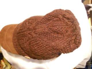 NEW UGG AUSTRALIA Wool Oversized Cardy Visor Cap Hat,Chocolate  