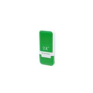  SSK USB 2.0 M2 Card Reader (White and Green) Everything 