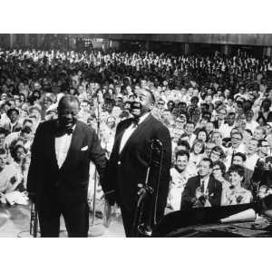  Musician Louis Armstrong and Tyree Glenn Performing Hello 