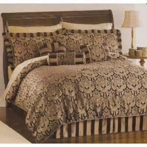  Ashley 250T Black/Gold King 12 Piece Bed In A Bag