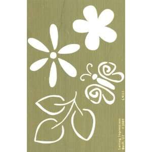  Brass 4x6 Embossing Template Flowers And Leaf Arts 
