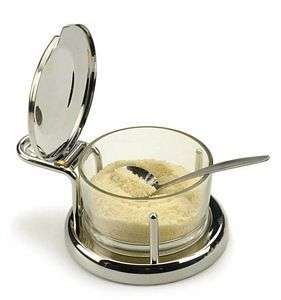 STAINLESS STEEL GRATED / PARMESAN CHEESE SERVER w/SPOON  