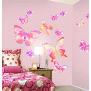 Fluttering Butterfly Accents in Pink 