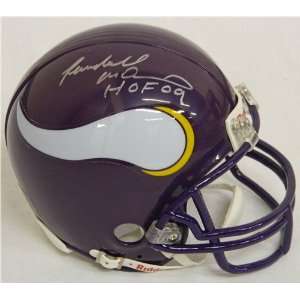 Randall McDaniel Autographed/Hand Signed Vikings Riddell Mini Helmet w 