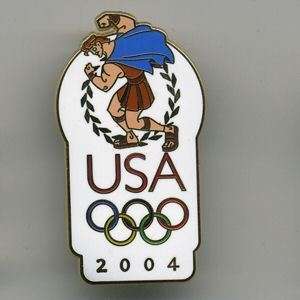 HERCULES USA Olympic Logo Gold Metal Disney Pin Pins  