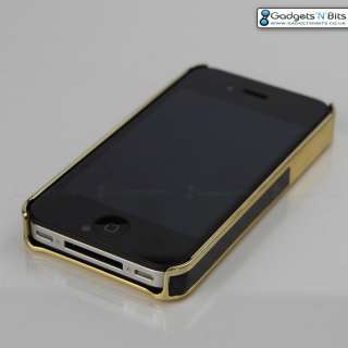   FIBRE GOLD BUMPER CASE COVER FOR APPLE iPhone 4 4S XMAS SPECIAL  