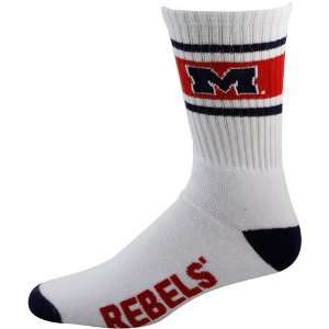  Mississippi Rebels Striped Cushion Crew Socks