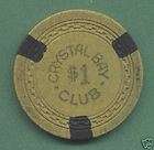 CRYSTAL BAY CLUB LAKE TAHOE NV Casino Poker Chip 2nd  