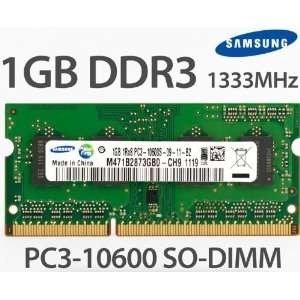  2GB (2x1GB) Samsung PC10600 DDR3 1333MHz 204pin SDRAM 