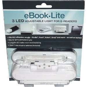   LED Adjustable Light for E Readers   White (Kindle, Nook, Kobo, Sony
