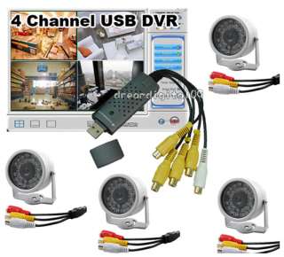 IR CCTV security camera + CCTV 4CH USB DVR Card Kit  