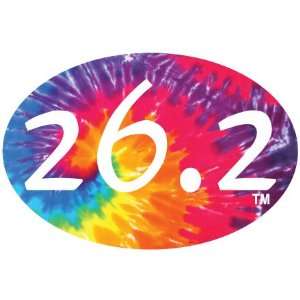  26.2 Tie dyed Oval Decal(blue)