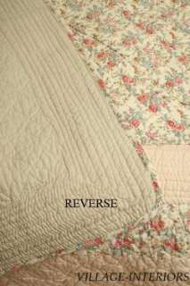 FRENCH CHIC SHABBY COUNTRY CELINA COTTON QUILT THROW  
