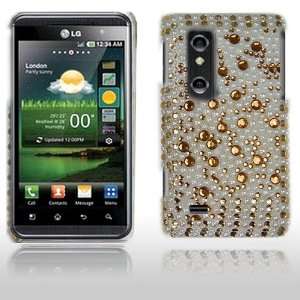  Lg Thrill 4g Optimus 3d P920 P925 Golden White Dots Design 