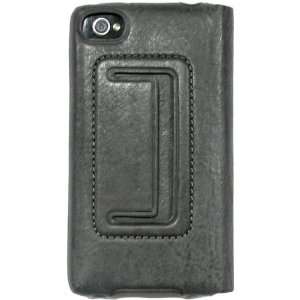    NEW Gray Leather Case For iPhone 4 (Cellular)