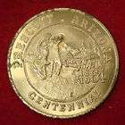 1964 Copper Prescott ARIZONA Centennial Medallion  