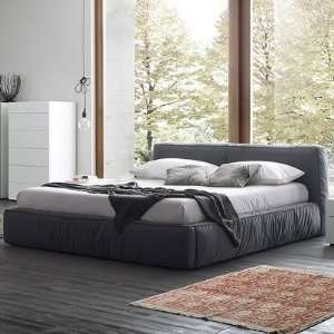  Twist Bed Size Queen, Finish Soft Grey Furniture 