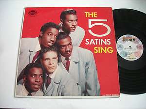 SHIGGIES The 5 Satins Sing 1959 Mono LP on Ember  