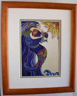 Ocean Song by Laurel Burch Abstract Print Mermaid  