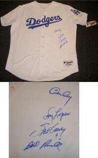 RON CEY LOPES STEVE GARVEY RUSSELL AUTO DODGERS JERSEY  