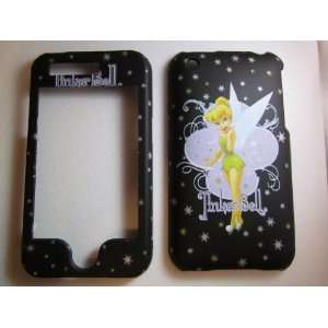  Tinkerbell   Black   iPhone 3 3G Faceplate Case Cover Snap 