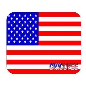  US Flag   Chicopee, Massachusetts (MA) Mouse Pad 