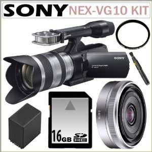   Lens Camcorder (Black) with Sony SEL16F28 16mm Wide Angle E Lens