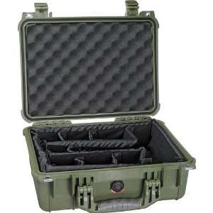    Pelican 1450 Case with Dividers , Olive Drab Green