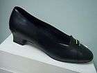 SOFT STYLE Womens Navy Blue Slip On Dress Shoes Heels Gem 8W 8 W NEW 