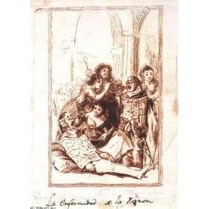   Francisco de Goya   24 x 34 inches   Los chinchillas 1