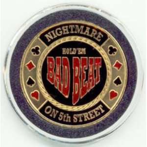 Texas Holdem Poker Card Guard, Features Bad Beat   Nightmare on 5th 