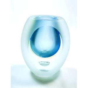  Murano Design Auqu Blue Sommerso Heavey Glass Vase TTX 634 