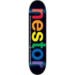 Enjoi Nestor Judkins Resin 7 Spectrum Black Skateboard Deck   7.9 x 
