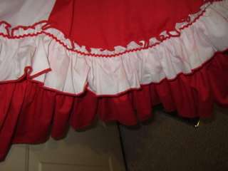 Ladies Valentine Red/White Square Dance Skirt Promenade Fashions M 