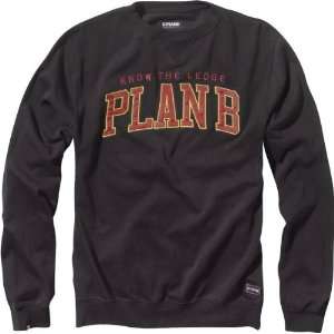  Plan B Knowledge Crew Sweater Xlarge Black Red Skate Hoody 