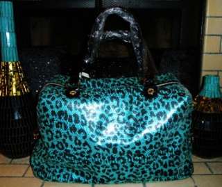 BETSEY JOHNSON Betseyville Sequin Cheetah Weekender Bag