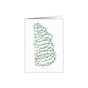  Christmas, Light String Tree Drawing Card Health 