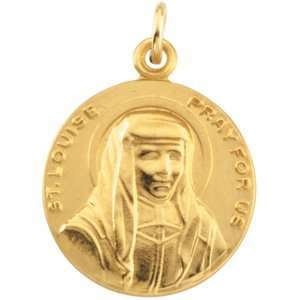    14K Yellow Gold St. Louise Patron Saint of Social Workers Jewelry