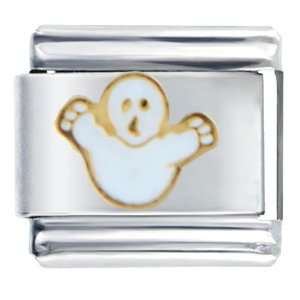  White Scary Halloween Ghost Italian Charms Bracelet Link 