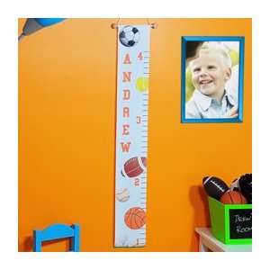  Sports Themed Personalized Growth Chart    