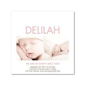  Girl Birth Announcements   Simply Perfect Rose By Jill 