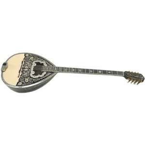  8 String Bouzouki, 60 Stave Black Walnut Back Musical 