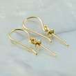   Pair EARRING Hang in Hook Findings with Pearl Cup 3micron Gold Plated