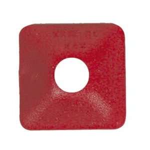  Square Plastic Snowmobile Stud Backers   48 Pack   Red 